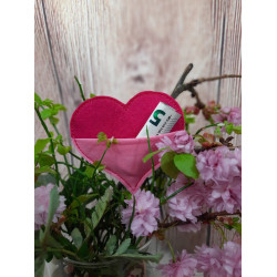 Stickdatei ITH - Blumenstecker Herz mit Fach